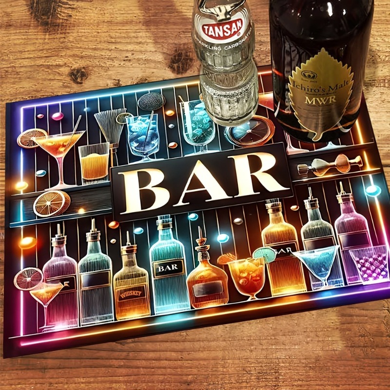 Bar Mat Rubber - سجادة تجفيف من التراب الدياتومي لركن